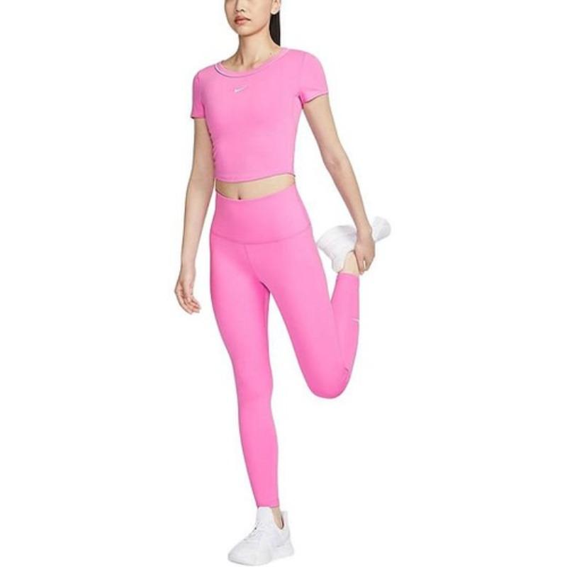 Nike Dri-Fit One Fitted Dri-FIT Crop Tops Women's Playful Pink HM4584-675