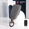 Suede Alcantara For Genesis G70 G90 G80 2017 2023 2020 Accessories Car Key Case Cover Auto Remote Protector Keychain Shell