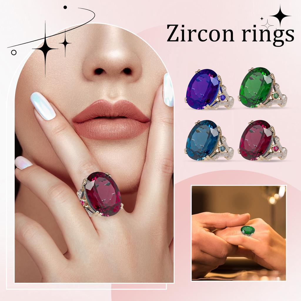 Kvinners forlovelse Jubileumsband Ring Ringer Smykker Ringer For Kvinne Full Diamond Dame Ring Løfte- Brude Julebursdagsgaver