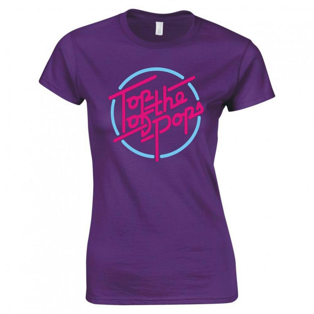 Inspired By Top Of The Pops Retro Logo Music Tv Ladies Skinny Fit Tshirt