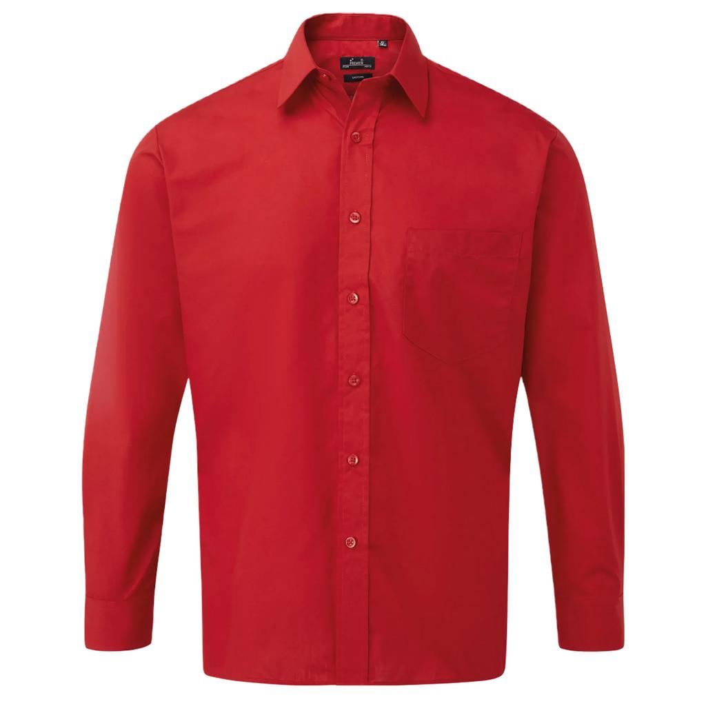 Premier Mens Poplin Long-Sleeved Shirt