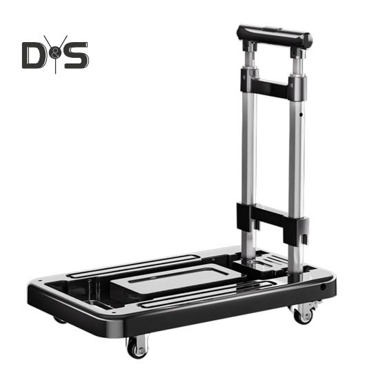 Folding Hand Truck with Wheels 110lbs Load-capacity Rustproof Corrosion Resistant Collapsible Trolly Portable Dolly Luggage Cart
