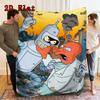 Robot Cartoon 2D Flat Pattern Flannel Blanket High Quality All Seasons Warmth and Comfort Perfect for Christmas Gifts.PMT0914369