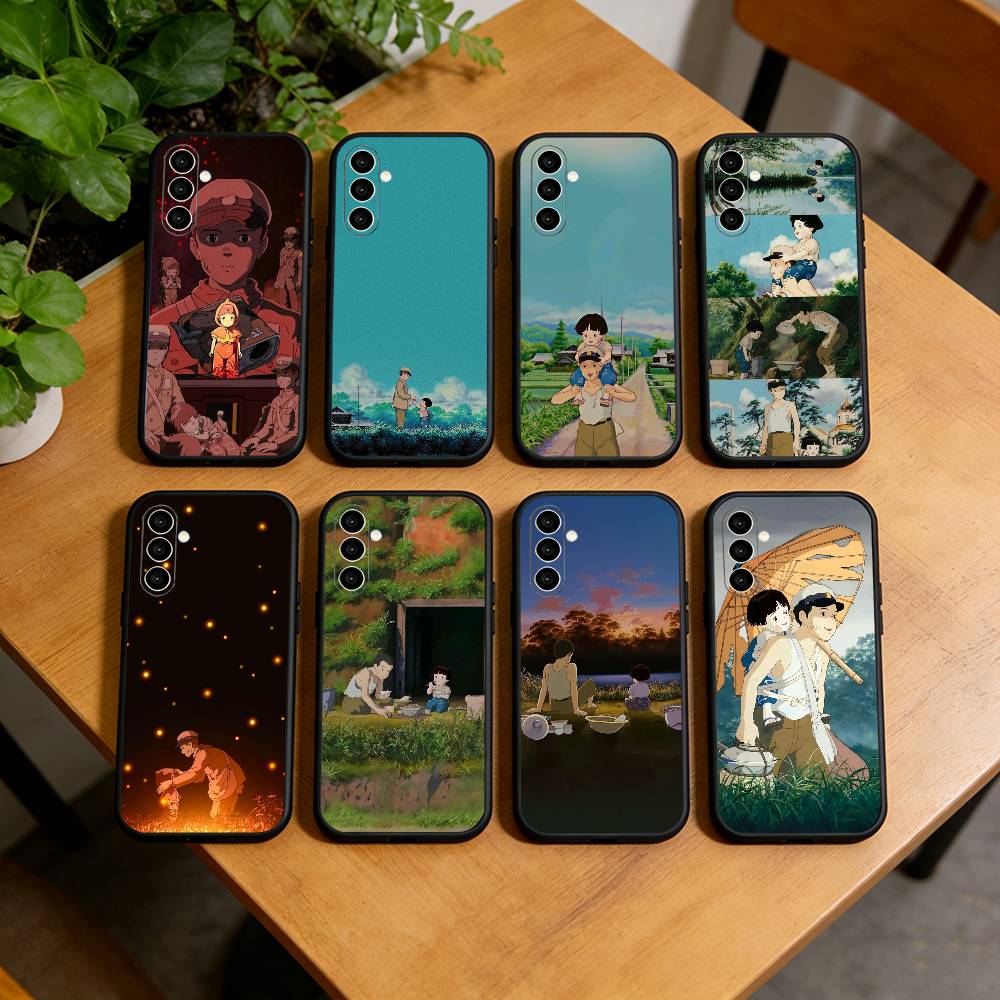 G-Grave of the F-Fireflies Phone Case For Samsung Galaxy A73,A72,A71,A70,A53,A52,A51,Soft Silicone Black Cover