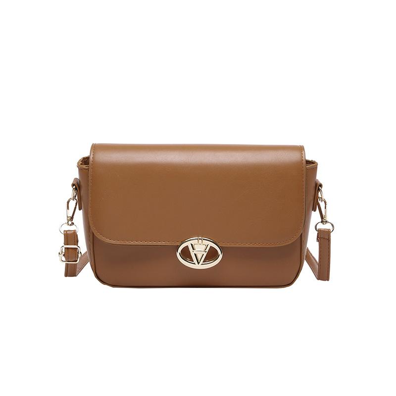 Personalized commuter small square bag women's leisure new solid color simple versatile daily temperament light luxury messenger bag