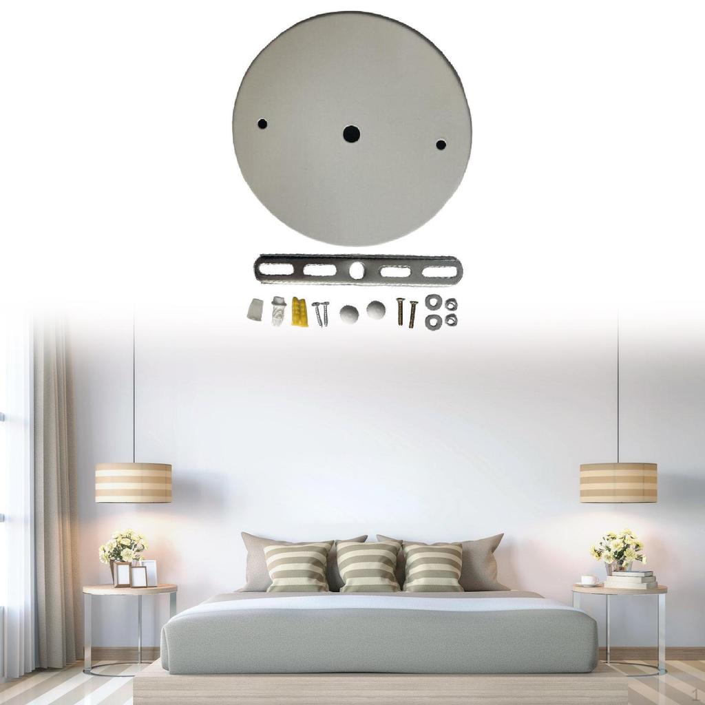 Canopy Kit Chandelier Ceiling Plate with Mounting Hardware Retro Style for Pendant Lamp Iron