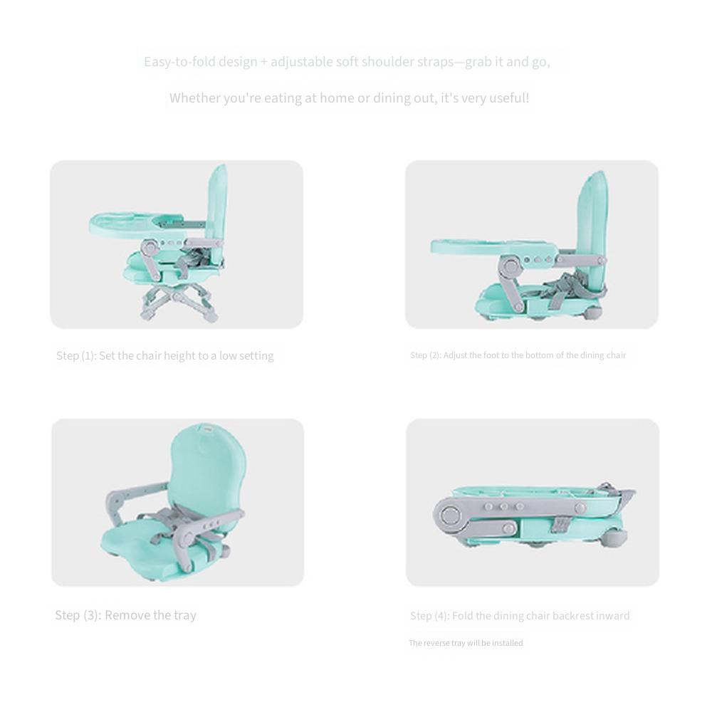 Baby High Chair Foldable Adjustable Infant Feeding Chair Portable Reclining Kids Dining Chair For Home