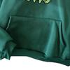 Unisex Hoodie Solid Color Frog Pattern Autumn Winter Korean Style Warm Sweatshirt for Daily Wear