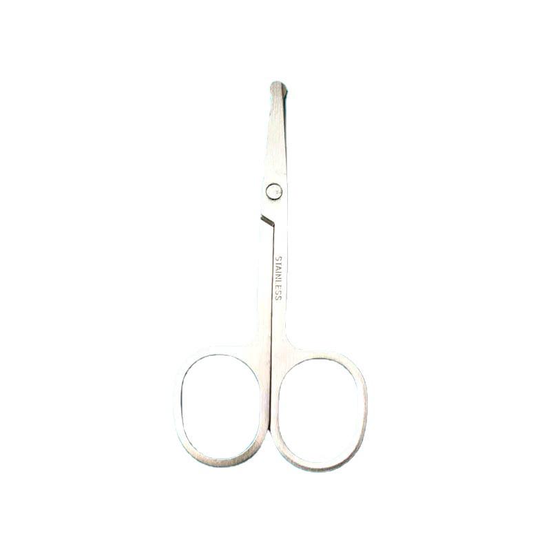 Stainless Steel Round-Head Nose & Eyebrow Trimming Scissors