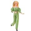Handmade Fashion Doll Pants Casual Wear Bubble Sleeves Tops Girl Party Clothes for 30cm Dolls