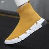 Sapatos meias de malha de cano alto slip-on mocassins tendência masculina sapatos athleisure versáteis 3