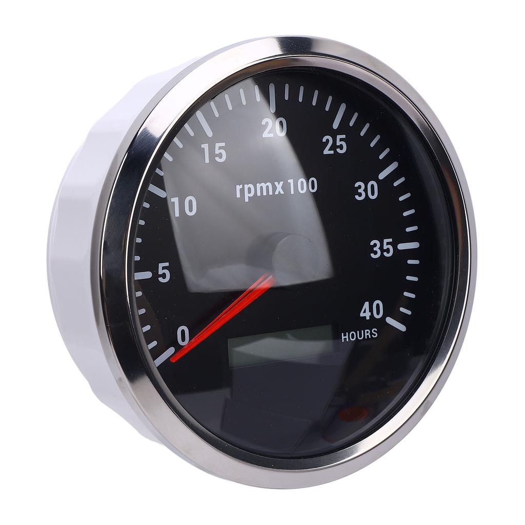 110mm 4 3 8in Tachometer 7 Color Backlight 4000RPM Gauge with Hour Meter for Truck Tractor Trailer Car RV Boat DC 9 to