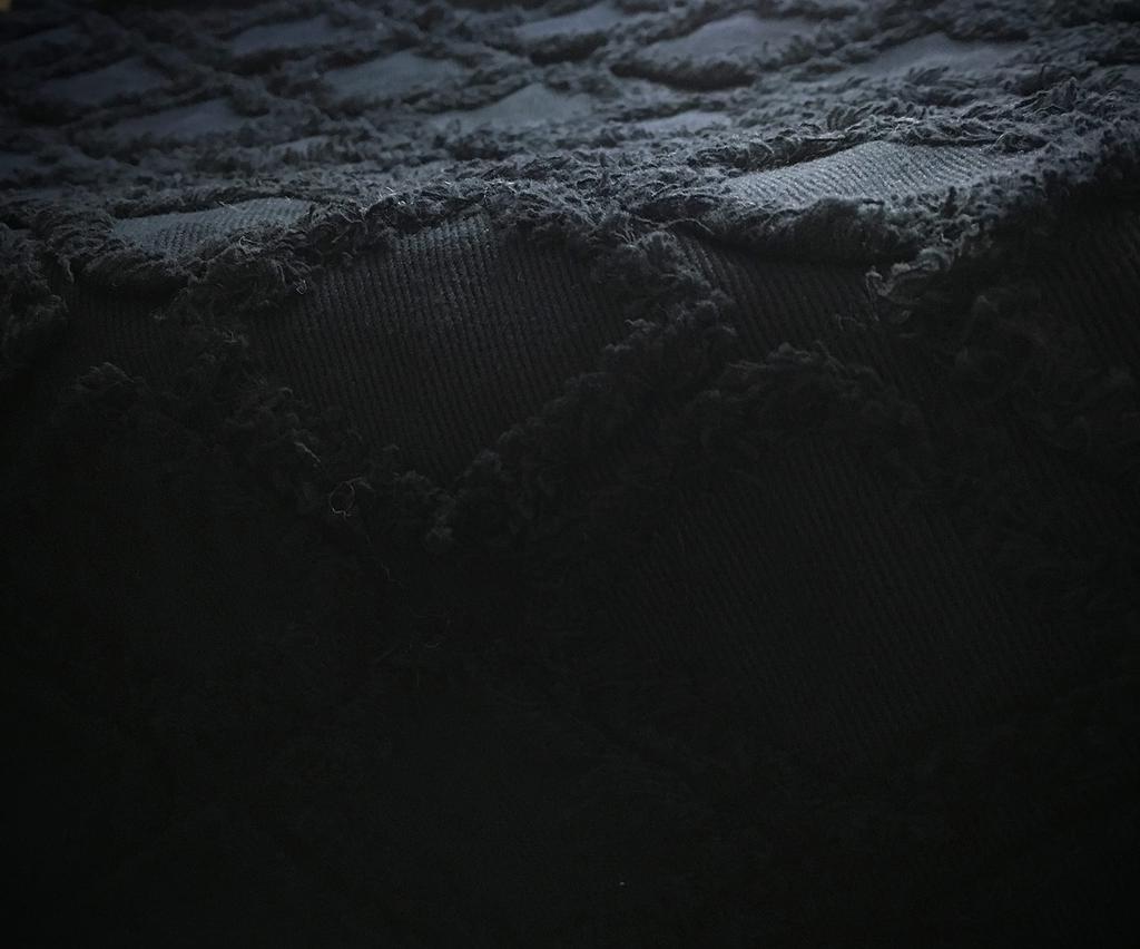 Fringe Diamond Denim Handmade Denim Thin Cotton Denim 1m Fabric, Remnants, Fabric, (Perfect Black)