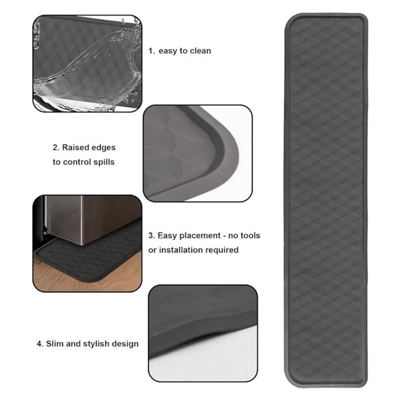 Safe Silicone Freezer Tray Washable Leakproof Bottom Refrigerator Base Guard Perfect for Refrigerators and Appliances