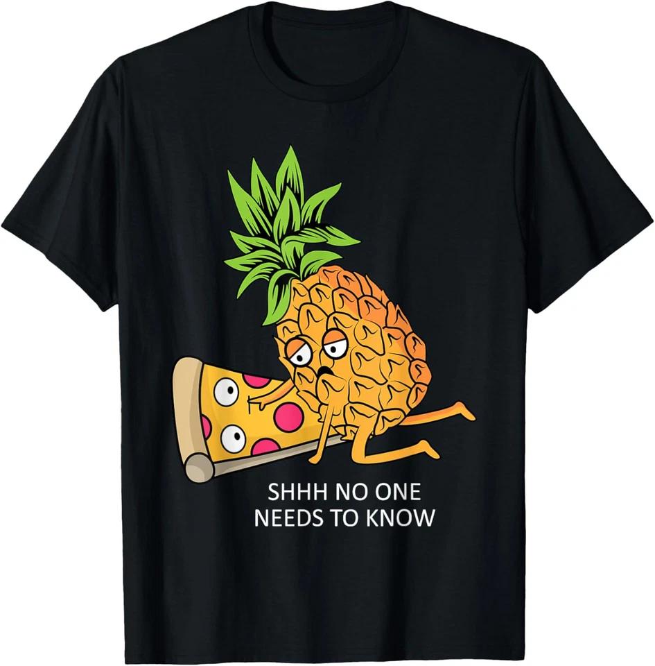 Pineapple Belongs On Pizza Lover Funny Food Pun T-Shirt 2XL
