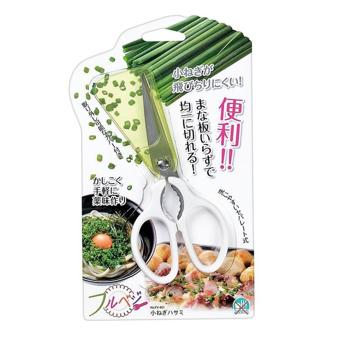Shimura Fullveji Scallion Scissors FV-401 White/Green (1 Count)