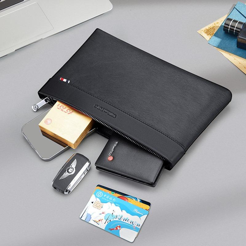 Die erste Schicht Rindsleder weiche neue Herrenhandtasche Herren große Kapazität Clutch Tasche lässige Herren Clutch Tasche