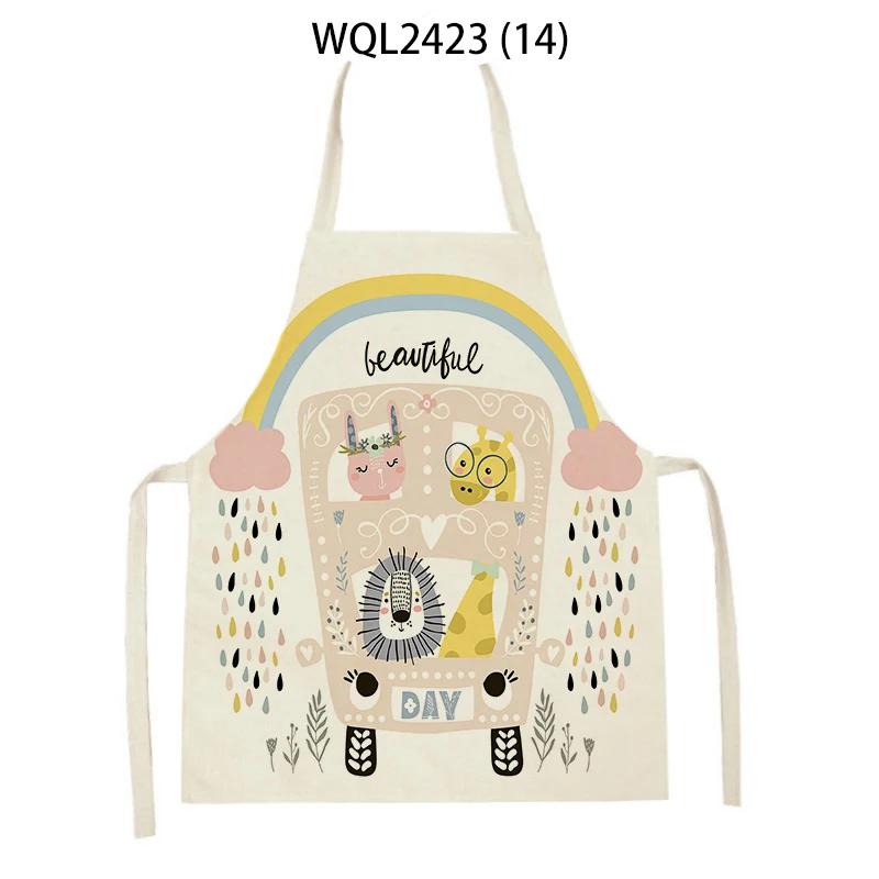 Animal Elephant Monkey Kitchen Aprons Linen Aprons Home Cooking Baking Accessories Aprons Kitchen Accessories Delantal Cocina
