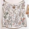 100% Silk Crepe Square Scarf Women Fashion Office Decorative Lace Neckerchief