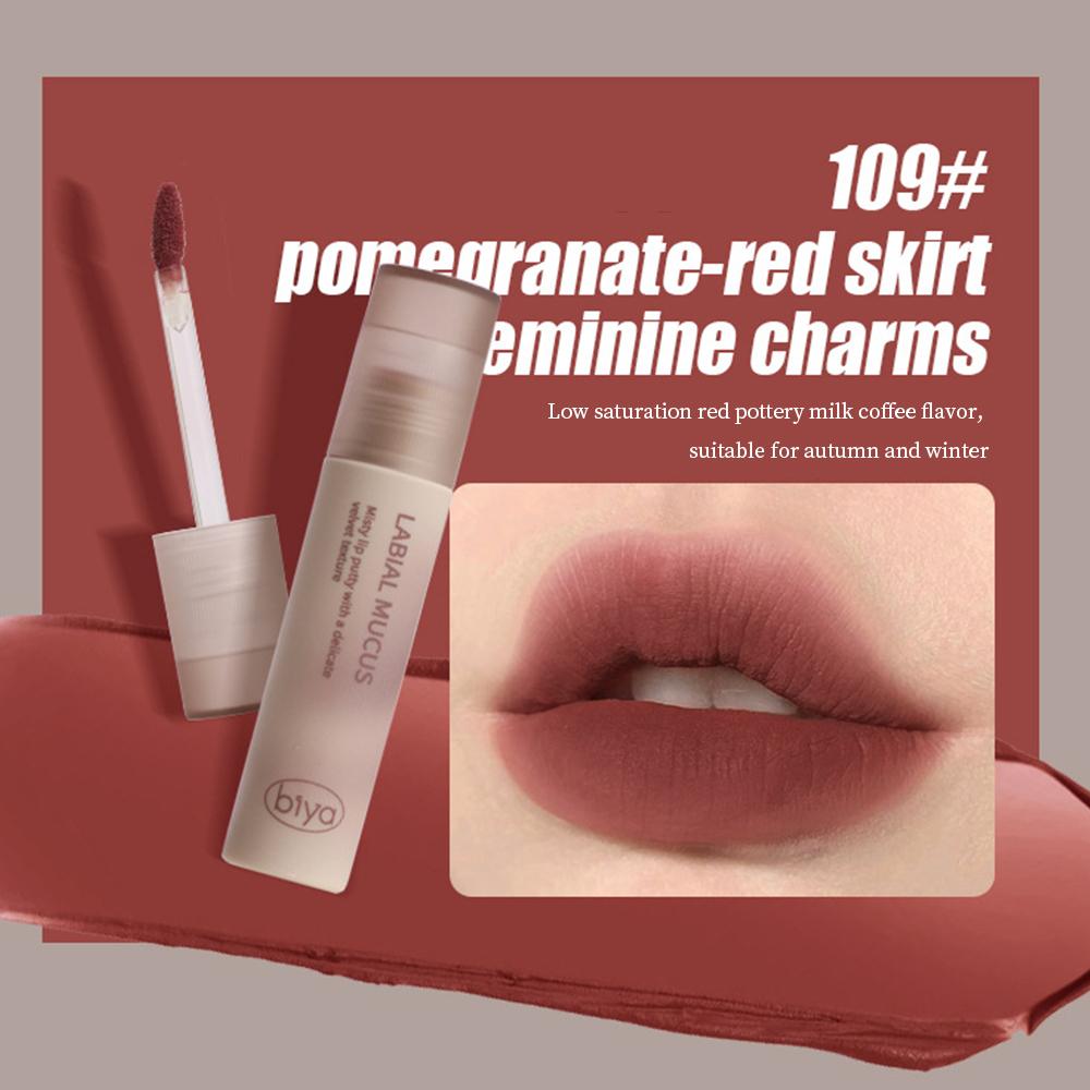 

Biya Мусс для губ Текстура Матовый Вельвет Яркий и стойкий цвет Не легко отпечатывается на чашках Блеск для губ