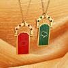 Fashionable Card Pendant Necklace Gold-plated Y2K Neck Jewelry  Jewelry Gift