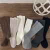 Solid Color Girl Socks Knee-hight Children Knit Stockings College Style Kids Long Tube Sock Baby Cotton Socks Spring Autumn