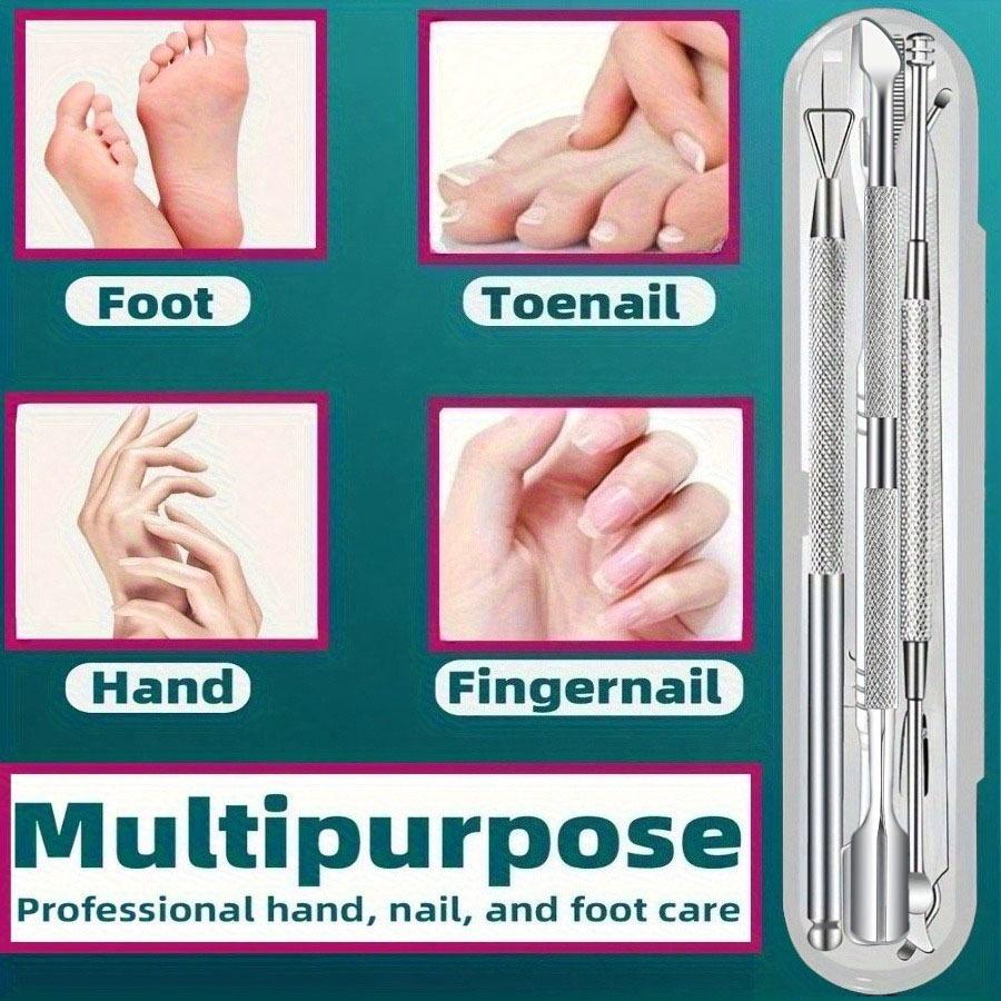 10-Piece Stainless Steel Pedicure Set: Dead Skin Fork, Double-headed Nail Cleaner, Foot Planer, Scraper, Ear Pick