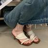 Fashion Fashion Square Toe Ladies Thin Heels Sandals Slides Shoes Summer Spring Elegant Women Heeled Sandals Shoes Female Footwear