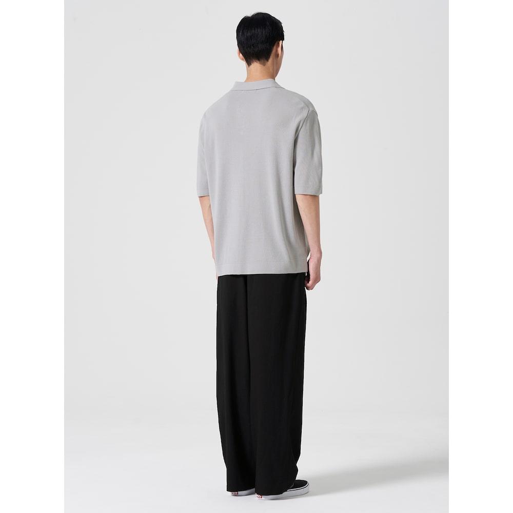 8seconds Lecture Double-Pleat Wide Slacks Black (424721Ly55)