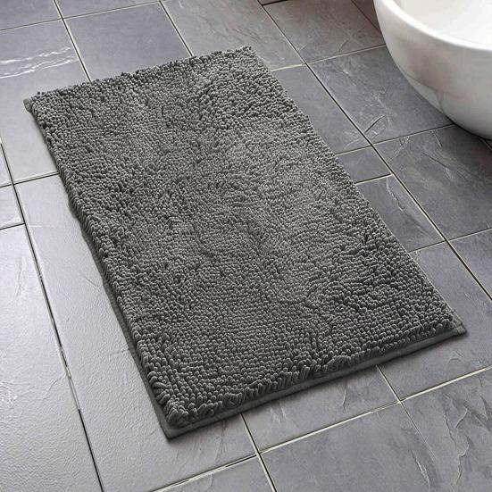 Tappeto da Bagno in Ciniglia, Morbido Soffice Assorbente Tappetino per Porta del Bagno, Antiscivolo Lavabile in Lavatrice Tappeto per Pavimento per Cucina Ingresso Camera da Letto