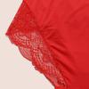 Plus Size Red Lace Bra and Panty Set, Adjustable Hook Closure Sexy Lingerie for Women