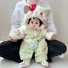 Infant Toddler Autumn Winter Plush Thick Warm Jumpsuit Winter Jacket Baby Cute Outerwear Rompers