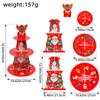 New Hand-Folded Cake Stand 3D Paper Three-Tier Snack Rack Party Supplies Halloween