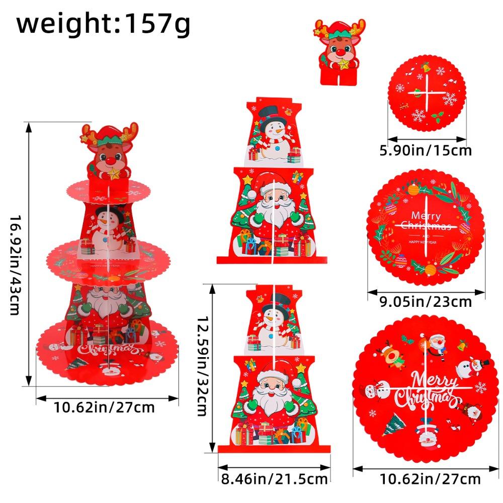 

New Hand-Folded Cake Stand 3D Paper Three-Tier Snack Rack Party supplies Halloween