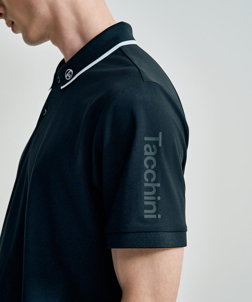 SERGIO TACCHINI M Rayfresh Lettering Pique Short Sleeve Polo