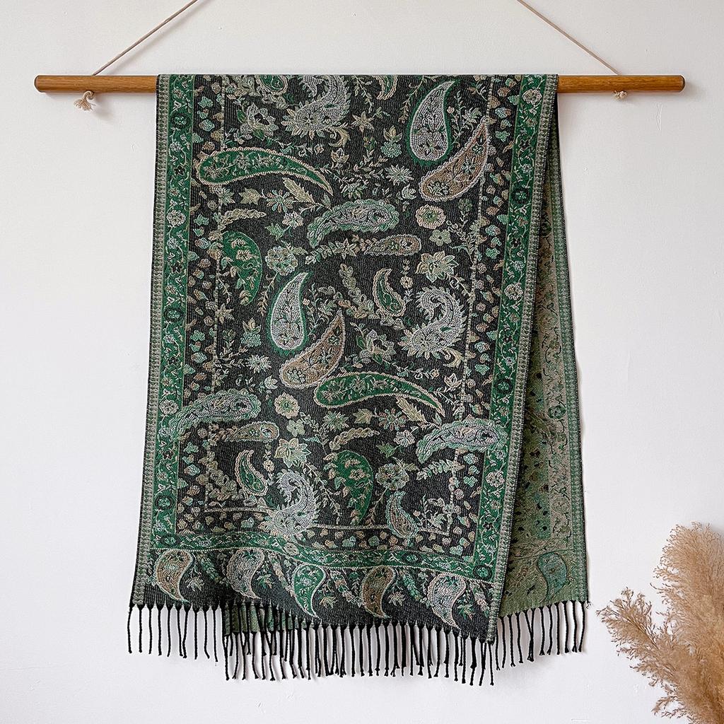 Explosion Imitation Cashmere Scarf Women's Ethnic Style Shawl Cape Thickened Warm Fringed Women's Scarf