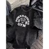 Retro Spierana Koszulka z Nadrukiem Gorilla World Gym 100% Bawełna Unisex Codzienna Letnia Jesienna Sporty na Świeżym Powietrzu Streetwear Koszulki