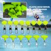 S/L Stable Balance Clear Snap Plastic Head Swivel With Hooked Fishing Sinker Slip Clip Hook