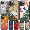 Red Crowned Crane Bird Phone Case For Samsung Galaxy S10 S22 S23 S24 Note 10 20 Lite S20 Plus S21 Ultra Back Cover