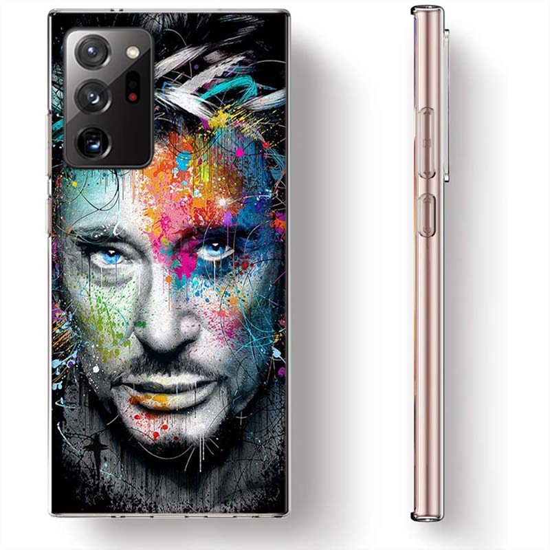 Johnny Hallyday Music Black Phone Case for Samsung A17 A37 A57 A55 A35 A25 A15 A54 A14 A24 A34 A13 A23 A33 A53 A07 A05S A04S A03