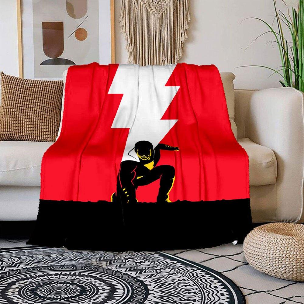 Flash Lightning Bolt Graphic T Shirt: Speed & Power In Every Step!Blanket Flannel Throw Blanket for Sofa, Bed, Travel, Camping, Office, Couch, Chair