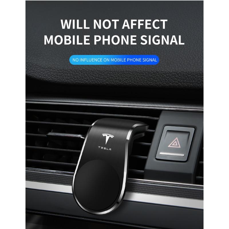 Car Magnetic L-shaped Car Dedicated GPS Phone Holder Emblem For Tesla Model 3 Model X S 2016-2023  Model Y Decals TM3 TMX
