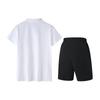 Li Ning Sports Lifestyle Series Polo Shirt Summer Fitness Business Casual Sports Suit Men tops APLU913-2+AKSU843-2