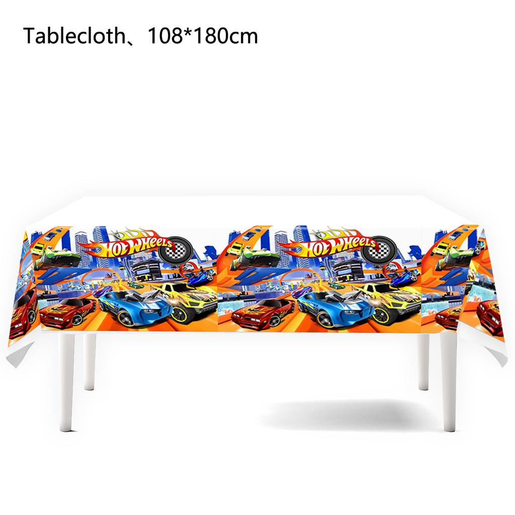 Hot Wheels Hot Wheels Theme Party Supplies Birthday Decorations Tableware Supplies Banner Tissue Tablecloth