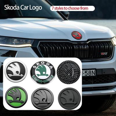 2025 Horké 2 ks 3D ABS 80 mm 90 mm Zadní znak kufru auta Odznak Logo Pro Skoda Octavia 2 3 A4 A5 mk1 Fabia Superb Rapid Kodiaq Karoq