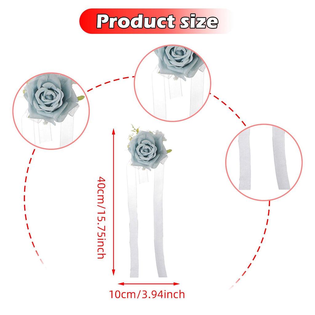 6Pcs Wrist Corsage Wristband Wedding Wrist Flower Party Graduation Wedding