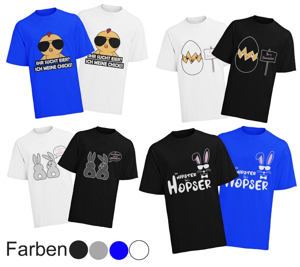 

Lustiger Ostern Spruch Feiertags Shirt Osterhase Bio Herren Baumwolle S