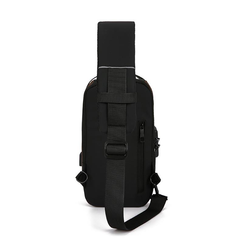 Herren Retro Motorrad Schultertasche Mit Reflektierendem Schloss Und Atmungsaktivem Nylon Für Freizeitreisen