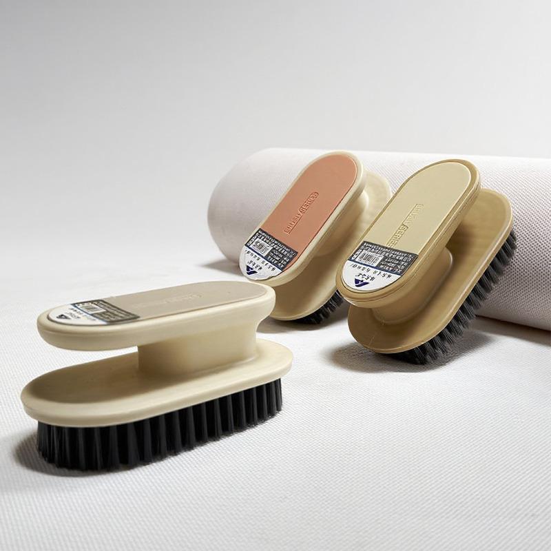 

Heavy Duty Laundry Brush With Stiff Bristles, Multi Functional Shoe Cleaning Scrubber For Clothes And Sneakers, Durable PET Plastic Washing Tool бежевий