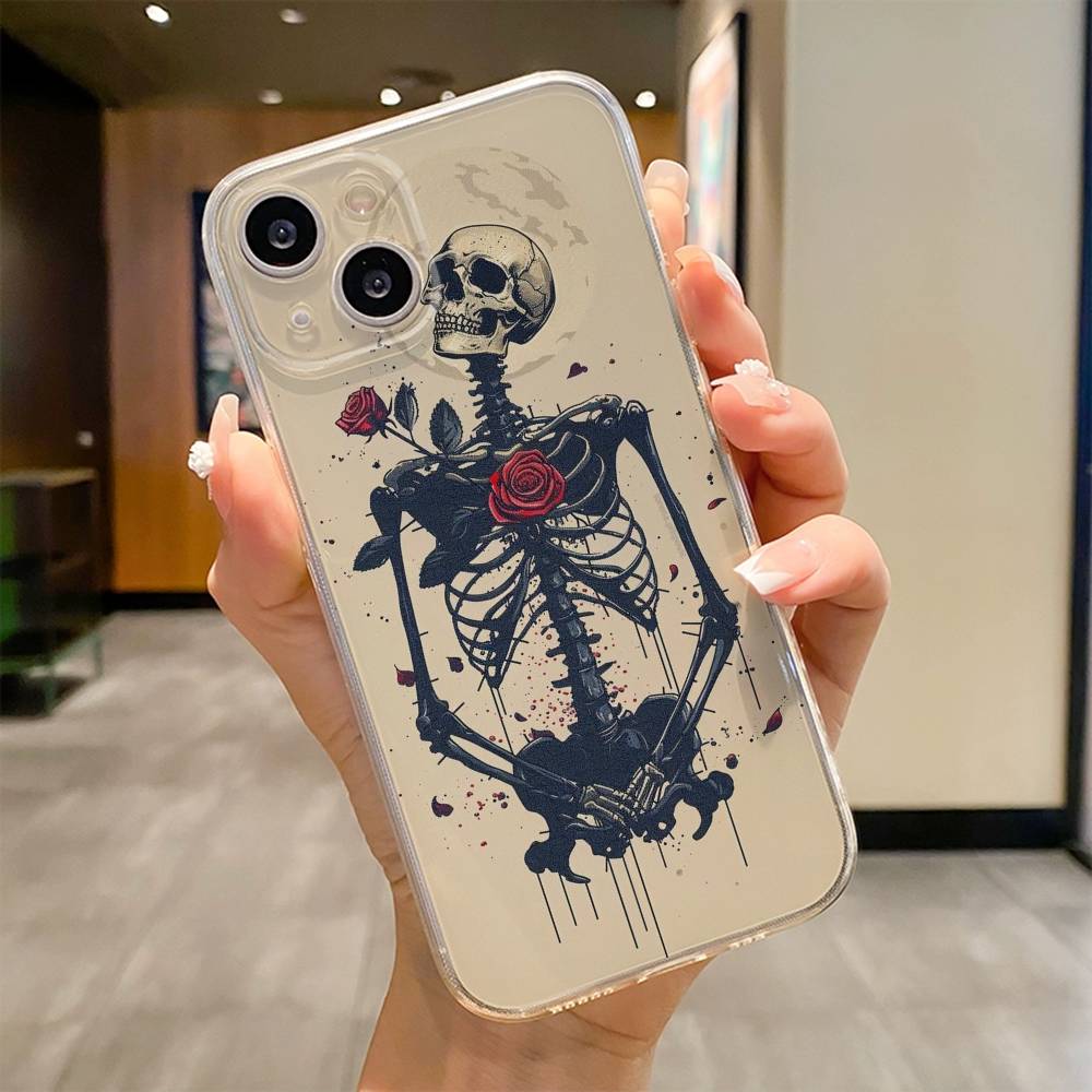 Skull Skeleton GrimReaper Phone Case For iPhone 17 16e 16 15 14 13 12 11mini Pro Max X XR XSMAX 8 7 Air Plus Soft Cover